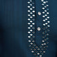 Rajwada Dark Blue Viscose Rayon Mirror Work Stitched Kurta Set For Men