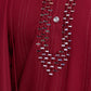 Rajwada Maroon Viscose Rayon Mirror Work Stitched Kurta Set For Men