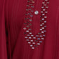 Rajwada Maroon Viscose Rayon Mirror Work Stitched Kurta Set For Men