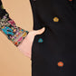 Rajwada Black Viscose Silk Stitched Kurta For Men