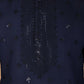 Rajwada Navy Blue Viscose Silk Sequence Stitched Kurta For Men