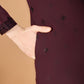 Rajwada Maroon Viscose Silk Sequence Stitched Kurta For Men