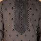 Rajwada Brown Viscose Silk Sequence Stitched Kurta For Men