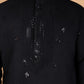 Rajwada Black Viscose Silk Sequence Stitched Kurta For Men