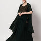 Rajwada Women Dark Green Georgette Semi Stitched Lehenga With Unstitched Blouse