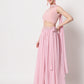 Rajwada Women Pink Georgette Semi Stitched Lehenga With Unstitched Blouse