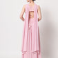 Rajwada Women Pink Georgette Semi Stitched Lehenga With Unstitched Blouse