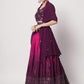 Rajwada - Beautiful Voilet Chinon Silk Embellished Lehenga Choli Set