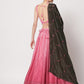 Rajwada - Modern Pink Chinon Silk Embellished Semi Stitched Lehenga with Unstitched Blouse