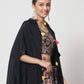 Rajwada - Beautiful Multicolor Chinon Silk Printed Semi Stitched Lehenga with Unstitched Blouse