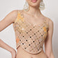Rajwada -Stylish Beige Georgette Embellished Semi Stitched Lehenga with Unstitched Blouse