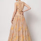 Rajwada -Stylish Beige Georgette Embellished Semi Stitched Lehenga with Unstitched Blouse