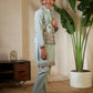 Rajwada Pista Green Viscose Silk Embellished Stitched Kurta Set For Kids