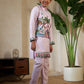 Rajwada Lavender Viscose Silk Embellished Stitched Kurta Set For Kids
