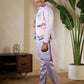 Rajwada Lavender Satin Embellished Stitched Kurta Set For Kids