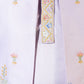 Rajwada Lavender Satin Embellished Stitched Kurta Set For Kids
