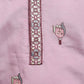 Rajwada Mauve Pink Viscose Silk Embroidered Stitched Kurta Set For Kids