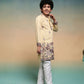 Rajwada Yellow Viscose Silk Embroidered Stitched Kurta Set For Kids