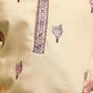 Rajwada Yellow Viscose Silk Embroidered Stitched Kurta Set For Kids