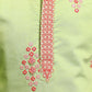 Rajwada Pista Viscose Silk Embroidered Stitched Kurta Set For Kids