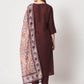  Rajwada - Brown Cotton Printed Stitched Kurta Set
