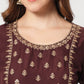  Rajwada - Brown Cotton Printed Stitched Kurta Set