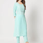  Rajwada - Light Blue Cotton Printed Stitched Kurta Set