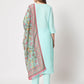  Rajwada - Light Blue Cotton Printed Stitched Kurta Set