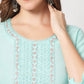  Rajwada - Light Blue Cotton Printed Stitched Kurta Set