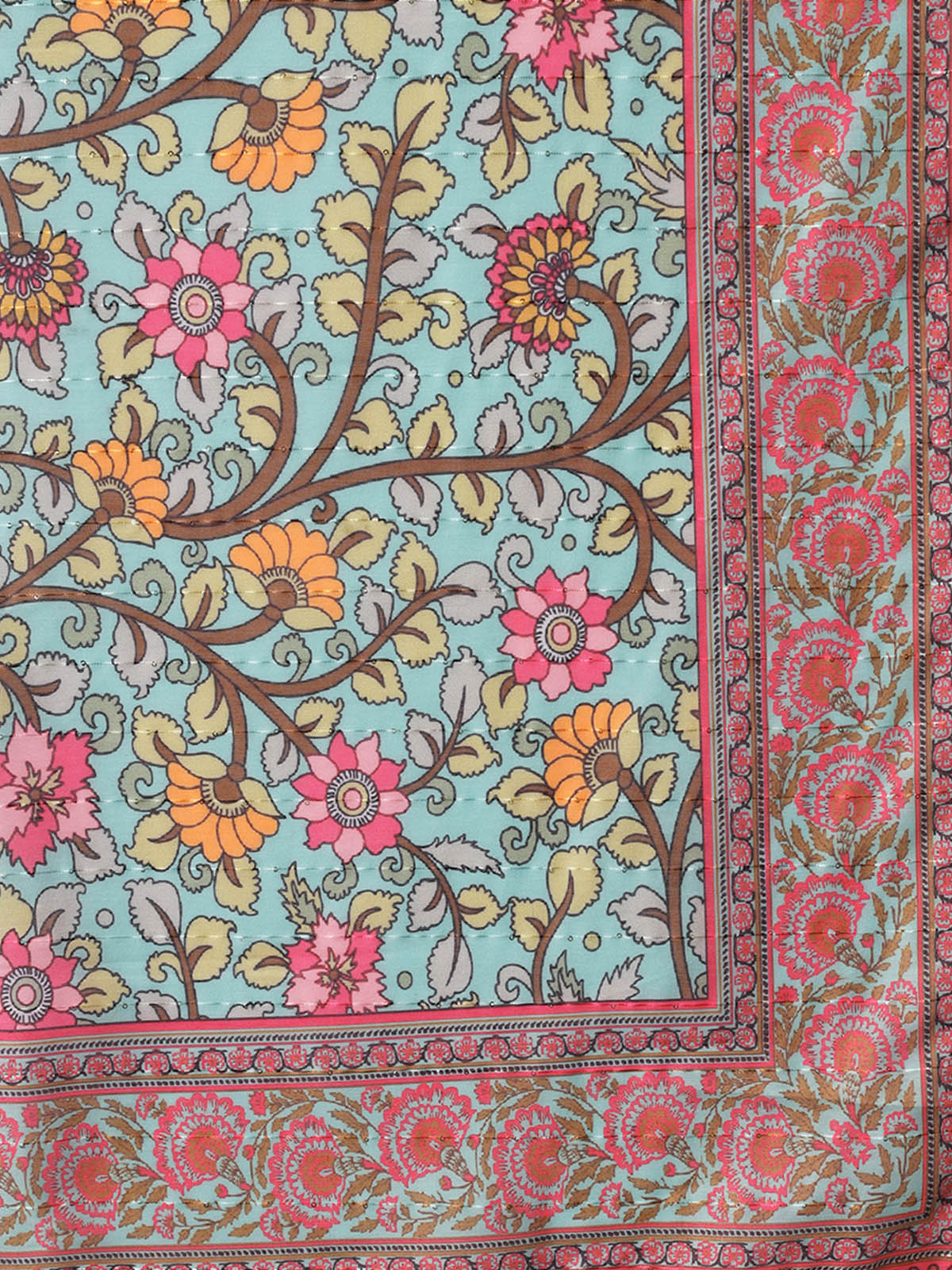  Rajwada - Light Blue Cotton Printed Stitched Kurta Set