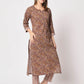 Rajwada - Brown Cotton Printed Stitched Kurta Set
