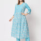  Rajwada - Modern Light Blue Cotton Printed Stitched Kurta Set