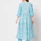  Rajwada - Modern Light Blue Cotton Printed Stitched Kurta Set