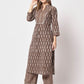  Rajwada - Stunning Brown Cotton Printed Stitched Kurta Set