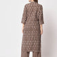  Rajwada - Stunning Brown Cotton Printed Stitched Kurta Set