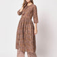  Rajwada - Attractive Brown Cotton Printed Stitched Kurta Set