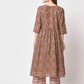  Rajwada - Attractive Brown Cotton Printed Stitched Kurta Set