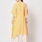 Rajwada - Classic Yellow Silk Blend Embroidered Stitched Kurta Set