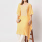 Rajwada - Classic Yellow Silk Blend Embroidered Stitched Kurta Set