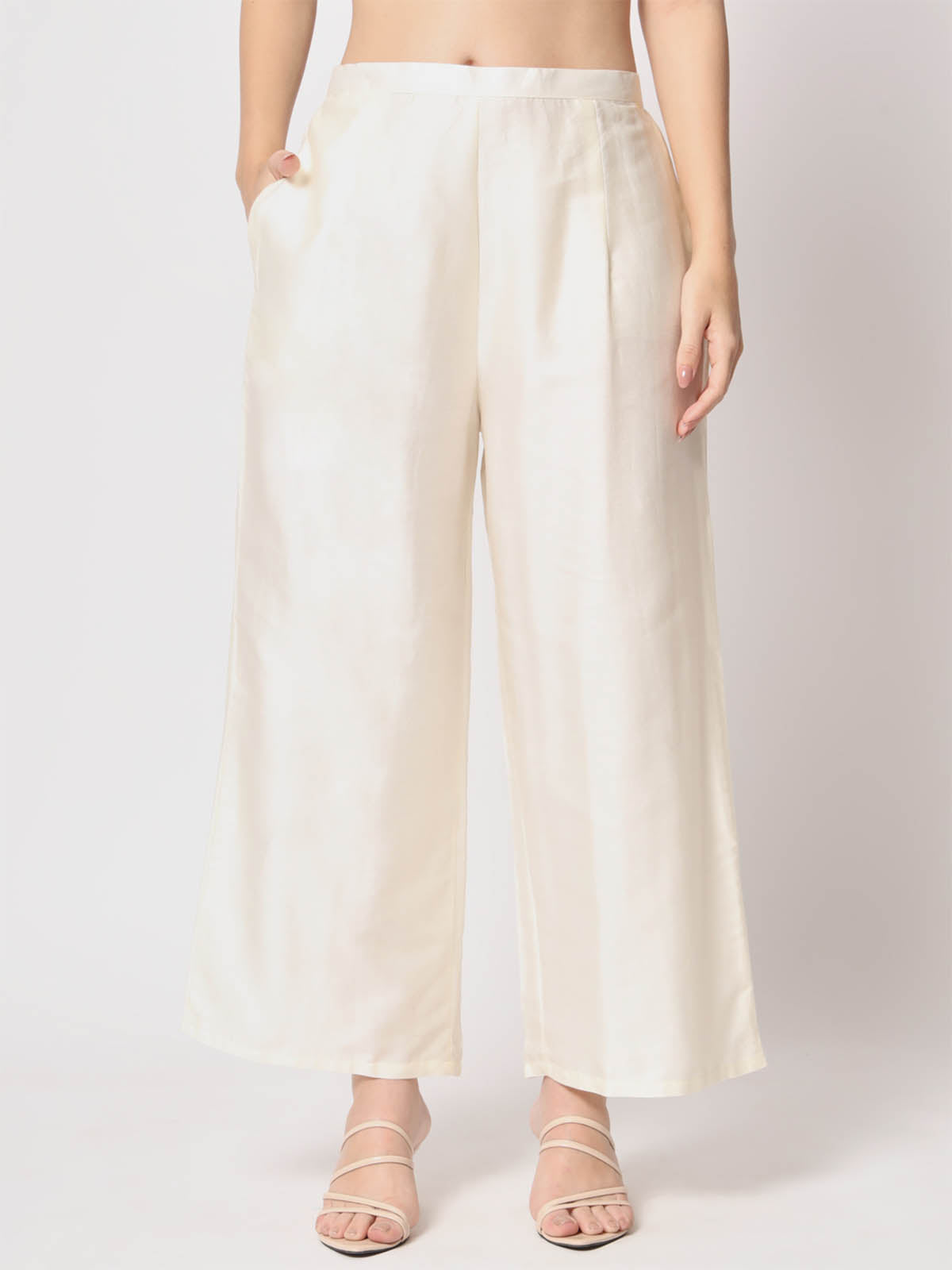 Rajwada - Silk Blend White Pant