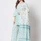  Rajwada - Classic Blue Cotton Printed Stitched Kurta Set