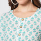 Rajwada - Classic Blue Cotton Printed Stitched Kurta Set