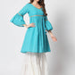 Rajwada - Pretty Blue Cotton Printed Stitched Kurta Set