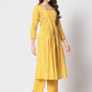 Rajwada - Beautiful Yellow Cotton Printed Stitched Kurta Set