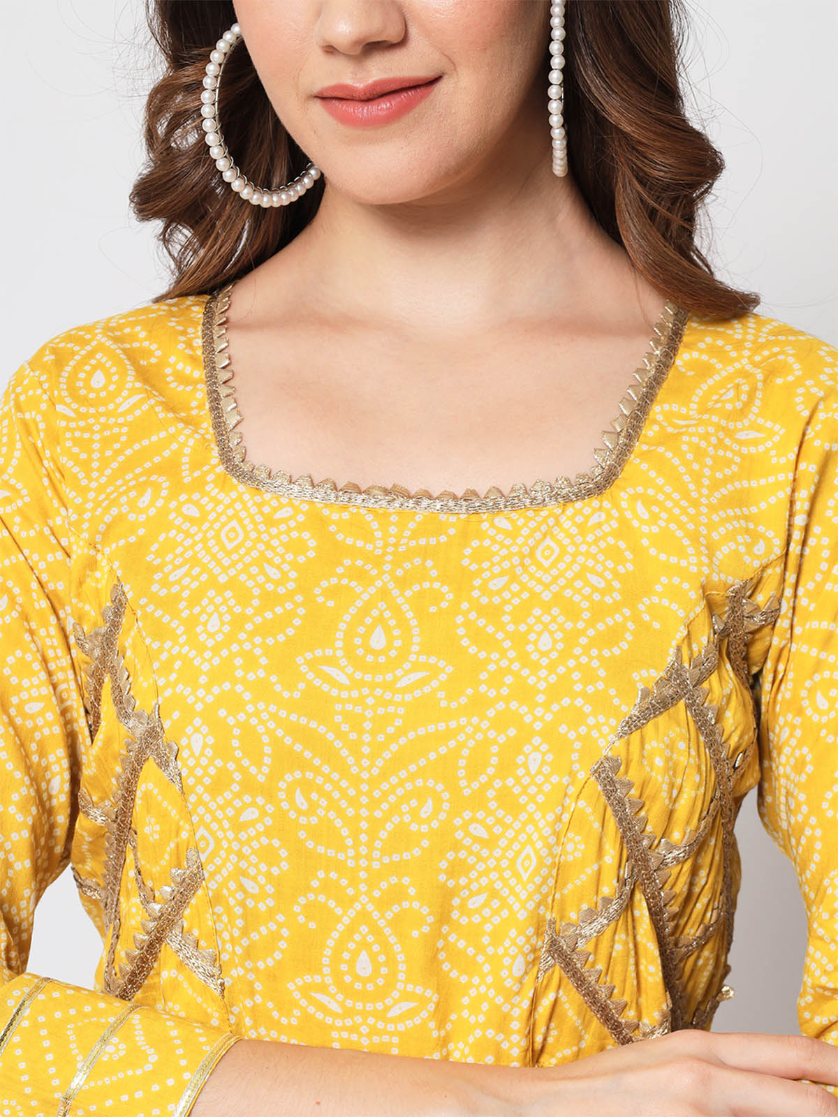 Rajwada - Beautiful Yellow Cotton Printed Stitched Kurta Set