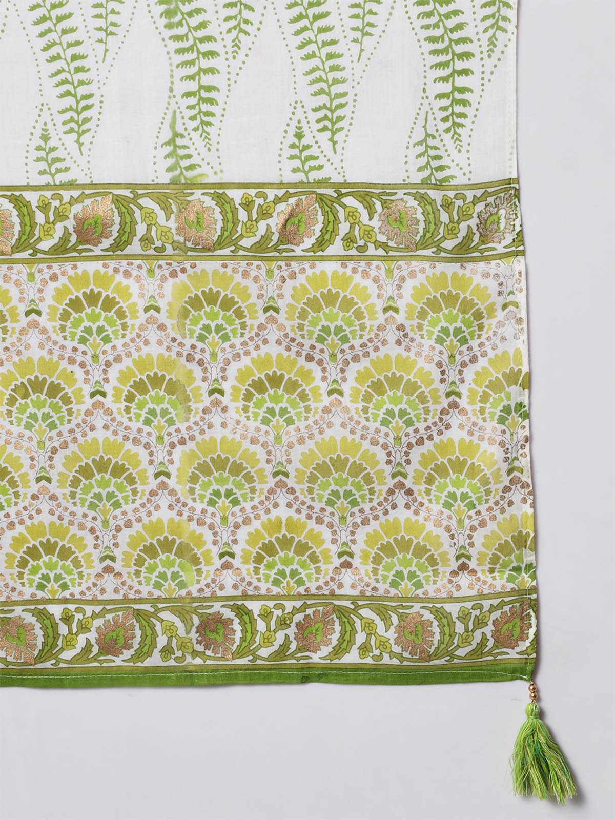 Rajwada - Stylish Lime Green Cotton Printed Stitched Kurta Set