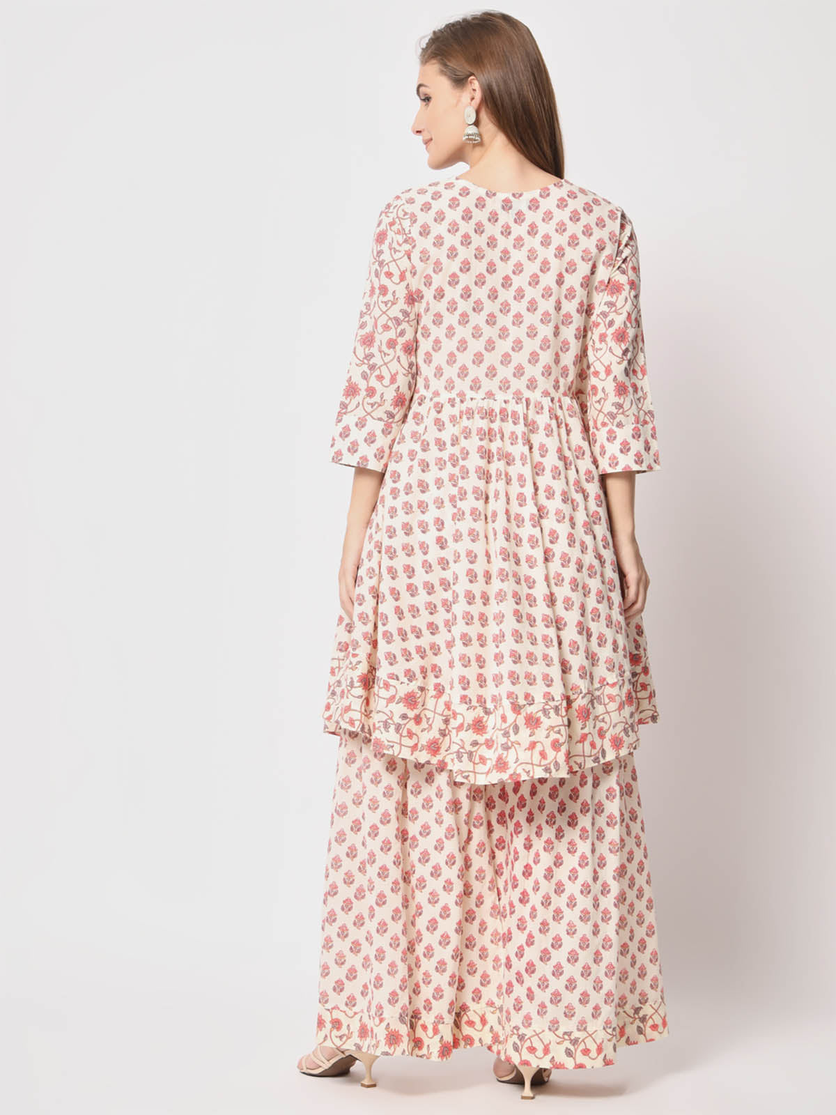 Rajwada - Modern Pink Cotton Printed Stitched Kurta Set