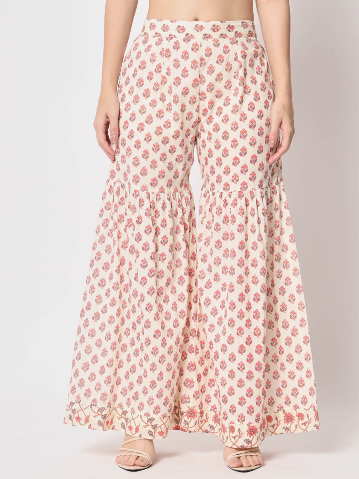 Rajwada - Modern Pink Cotton Printed Stitched Pant