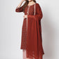 Rajwada - Stunning Maroon Cotton Printed Stitched Kurta Set