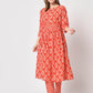Rajwada - Attractive Orange Cotton Printed Stitched Kurta Set